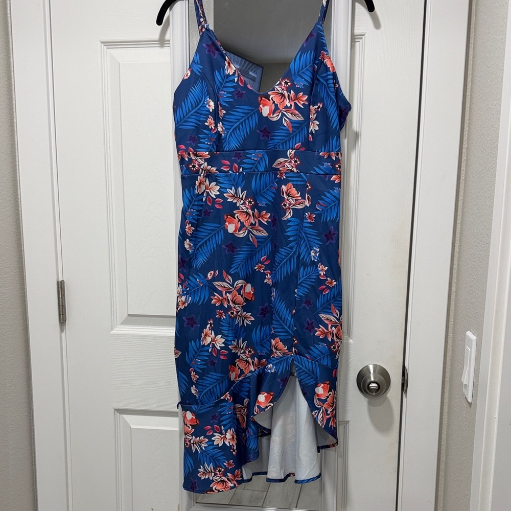 CBR Blue Floral Maxi Dress